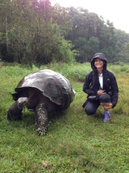Sam with tortoise